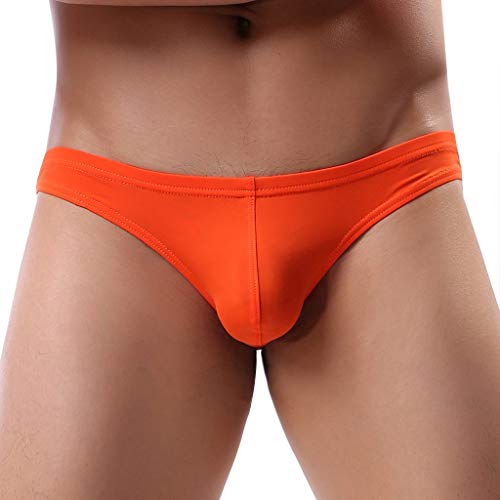 SRZYMJ Unterhosen Herren Baumwolle Slips Strings & Tangas Für Herren Baumwolle Underwear Unterhosen Boxershorts Shortys Baumwolle Herren ThermoUnterwäsche Herren Hose Retroshorts Herren Orange L von SRZYMJ