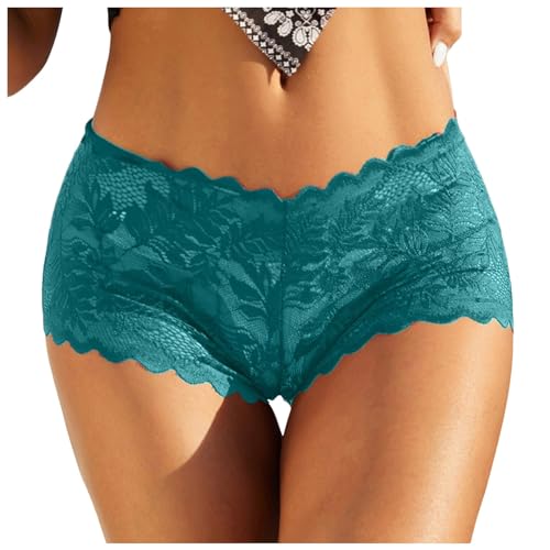 SRZYMJ Unterwäsche Frauen Baumwolle Nahtlos Spitze Tangas Damen Strings Spitze Panties Spitze Weiß Unterhosen Spitze Hipster Set Damen Mit Spitze Taillenslip Baumwolle Slips Ohne Naht Damen Hipster von SRZYMJ