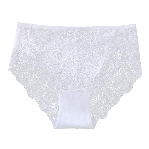 SRZYMJ Unterwäsche Frauen Baumwolle Nahtlos Spitze Tangas Set Strings Panties Damen Weiß Baumwolle Unterhosen Damen Tanga Panties & Hipsters Nylon Taillenslip Damen Große Größen Slips 20 von SRZYMJ