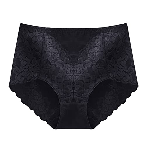 SRZYMJ Unterwäsche Set Hohe Taille Baumwolle HoheTaille Unterhosen Tanga Baumwolle Spitze Panties Nahtlos Baumwolle Hipsters Taillenslip Große Größen Weiß Tangas Baumwolle Unsichtbar Slips Strings von SRZYMJ
