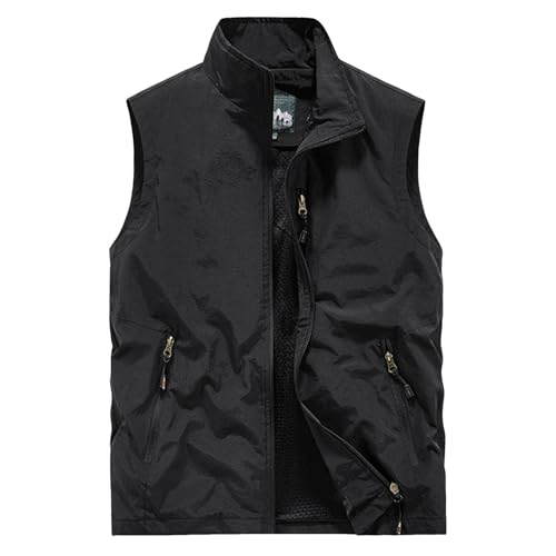 SRZYMJ Weste Herren Schwarz Herren Winter Ärmellose Daunenweste Leichte Freizeit Steppweste mit Reißverschluss Outdoor Warme Sportweste mit Taschen Outdoor Stehkragen Winterweste Puffer Weste SRZYMJ Weste Herren Schwarz Herren Winter Ärmellose Daunenweste Leichte Freizeit Steppweste mit Reißverschluss Outdoor Warme Sportweste mit Taschen Outdoor Stehkragen Winterweste Puffer Weste von SRZYMJ