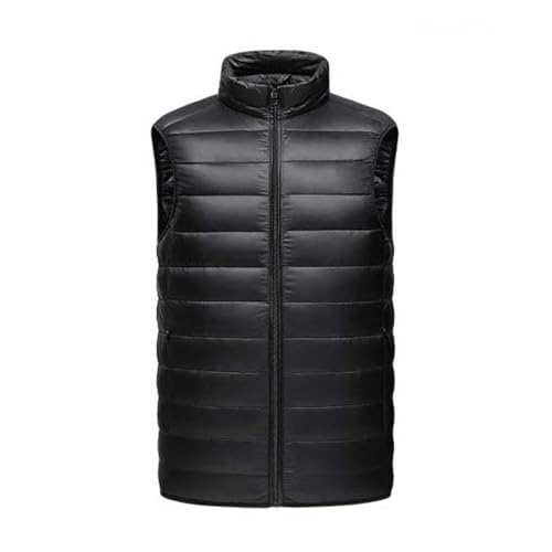 SRZYMJ Weste Herren Schwarz Weste Herren Winter Steppweste mit Kapuze Leicht Winterweste Outdoor Daunenweste Ärmellose Jacke Gilet Sportweste Übergangsjacke Herren-westen Arbeitsweste Herren M von SRZYMJ