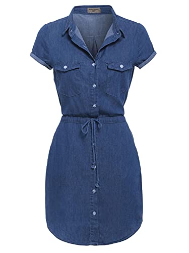 SS7 Damen Baumwoll Denim Kleid in Übergrößen von SS7