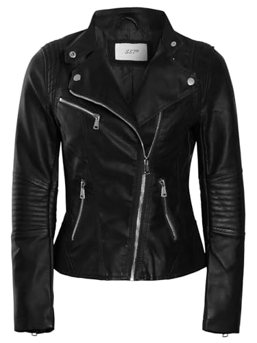 SS7 Damen Biker Jacke aus Kunstleder von SS7