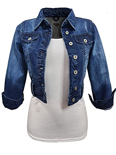 SS7 Damen Denim Blau Jacke 6-16 - Denim Blau, 38 von SS7