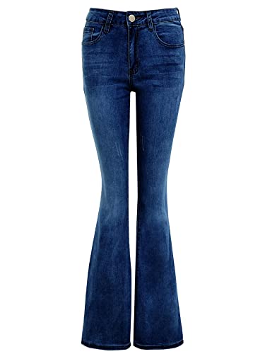 SS7 Damen Denim Jean Aufflackern Ausgebrannt Strecken Bootcut Jeans … von SS7