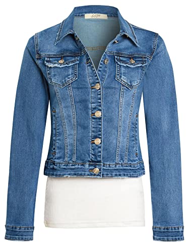 SS7 Damen Hochwertige Jeansjacke aus Stretch von SS7