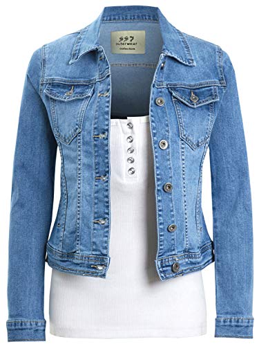 SS7 Damen Jeansjacke (36, Blau Denim) von SS7