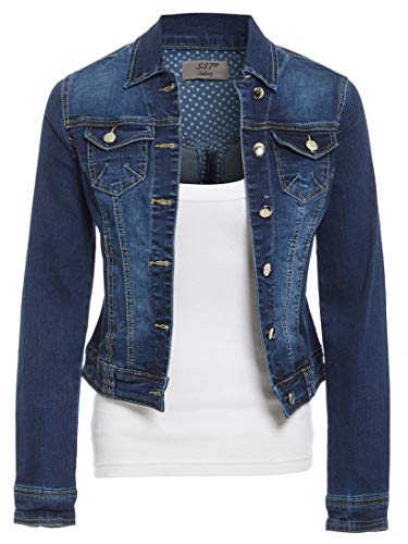 SS7 Damen Jeansjacke in Indigo (50, Indigo) von SS7