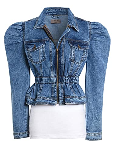 SS7 Damen Jeansjacke mit Puffärmeln von SS7