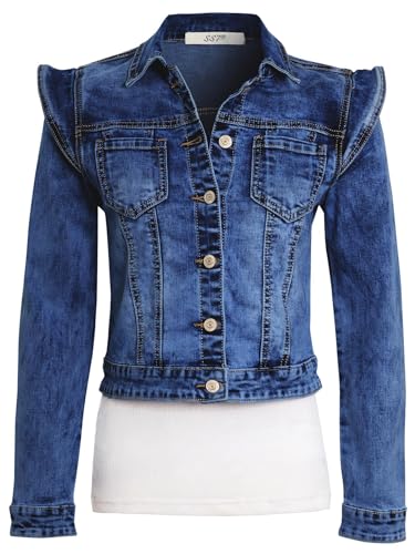 SS7 Damen Jeansjacke mit Schulterdetail Puffärmel von SS7