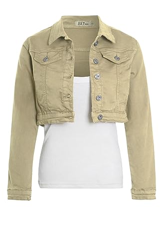 SS7 Damen Kurz geschnittene Jeansjacke von SS7