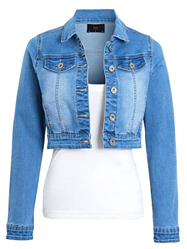 SS7 Damen Kurz geschnittene Jeansjacke von SS7