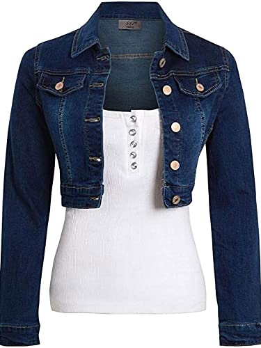 SS7 Damen Kurz geschnittene Jeansjacke von SS7