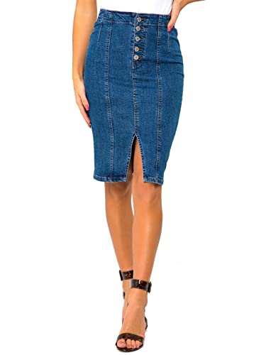 SS7 Damen Stretch Denim Bleistiftrock von SS7