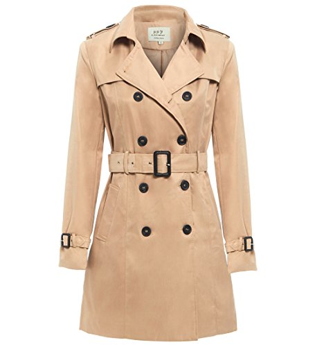 SS7 Damen Trenchcoat Damen MAC Jacke Größe 8 10 12 14 16 beige Lachsfarben blau - Beige, 38 von SS7