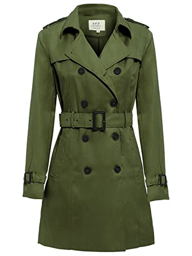 SS7 Damen Trenchcoat Damen MAC Jacke Größe 8 10 12 14 16 beige lachsfarben blau (38, Khaki) von SS7