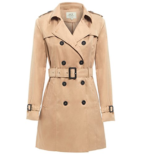 SS7 Damen Trenchcoat Damen MAC Jacke Größe 8 10 12 14 16 beige lachsfarben blau - Beige, 40 von SS7