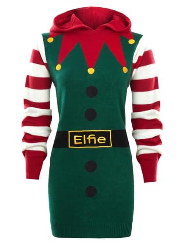 SS7 Damen Weihnachten Pulloverkleid Elf Weihnachten von SS7