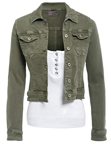 SS7 Damen ausgestattet Jeansjacke Damen Stretch Khaki Jean-Jacken-Größe 36-44 SS7 Damen ausgestattet Jeansjacke Damen Stretch Khaki Jean-Jacken-Größe 36-44 von SS7