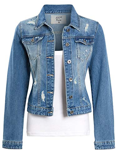 SS7 Damen zerrissene Jeansjacke von SS7