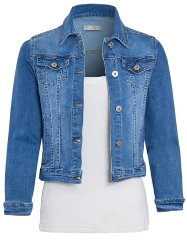 SS7 Mädchen Jeansjacke Stretch Grau Blau von SS7