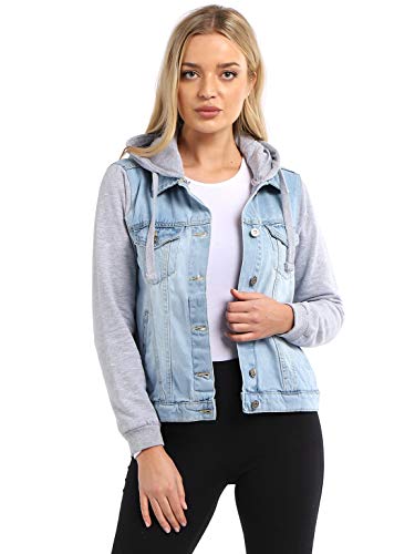 SS7 NEU Trikot Contrast Jeansjacke Jeans Jacken Größe 8 10 12 14 16 - Hell Denim Blaue Wäsche, Damen, 36 von SS7
