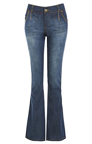SS7 Neuer Frauen Bootcut bequemer Jeans, Größe 8-16 - mid Denim, 38 von SS7