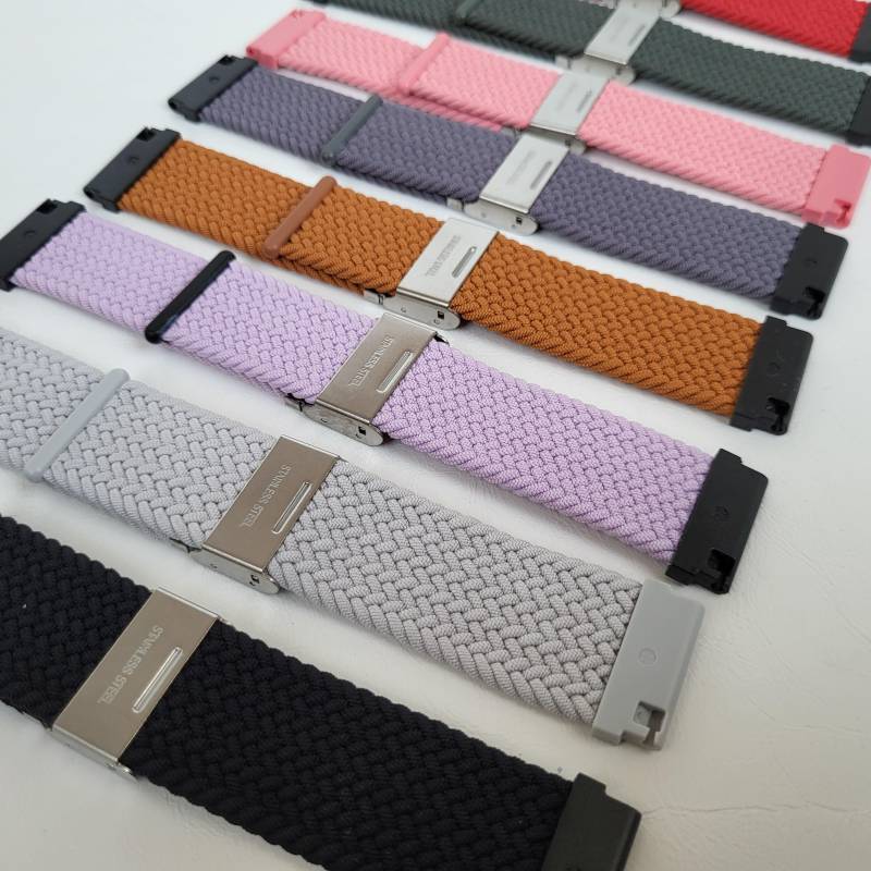 Verstellbares Geflochtenes Nylon Solo Loop Armband Für Samsung Galaxy Uhr 4/5/6/5 Pro/6 Classic/Gear S3/Active 2; Huawei Gt 2E 3 4 von SSAccessoriesDE
