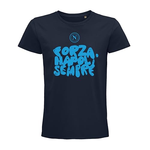 GIL S.R.L. Unisex Forza Napoli Sempre T-Shirt, Marineblau, XXL von SSC NAPOLI