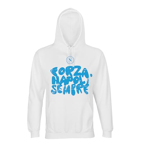 GIL S.R.L. Unisex hoo Kapuzenpullover, Weiß, XL von SSC NAPOLI