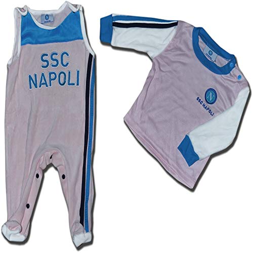 SSC NAPOLI T-Shirt + Latzhose Chenille N90572, Rosa, 6-9 Monate von SSC NAPOLI