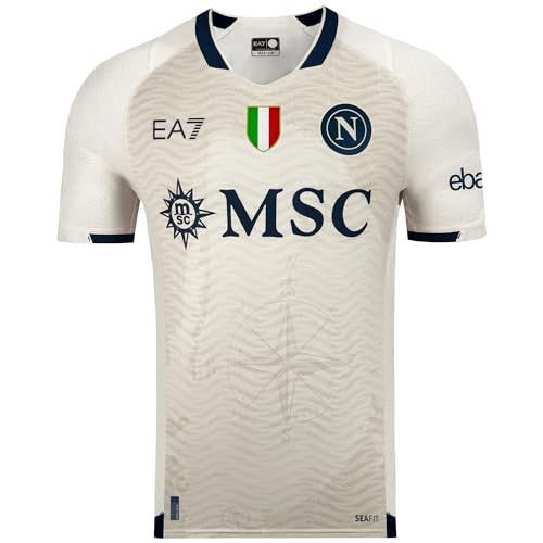 SSC NAPOLI Unisex Everywhere Jersey, Limitierte Ausgabe 2023/2024, Offizielles Produkt L T-Shirt, Elfenbein, L von SSC NAPOLI