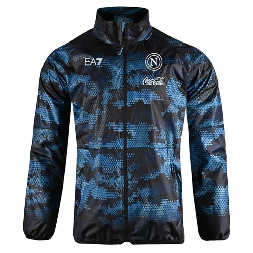 SSC NAPOLI Unisex Giacca Antivento Winddichte Jacke EA7, hellblau, XL von SSC NAPOLI