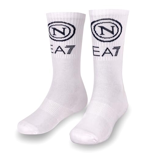 SSC NAPOLI Unisex Kinder Calze Training Ea7 Weiße Trainingssocken, 47-49 von SSC NAPOLI