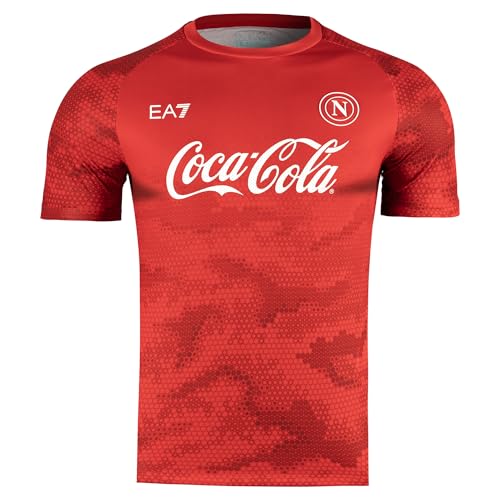 SSC NAPOLI Unisex Maglia Training Ea7 T-Shirt, rot, M von SSC NAPOLI