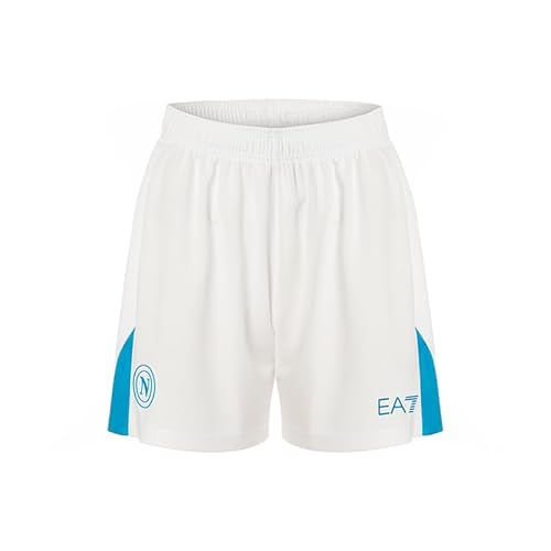 SSC NAPOLI Unisex Pantaloncino Gara Home Ea7 fußballshorts, weiß/azurblau, M Corto SSC NAPOLI Unisex Pantaloncino Gara Home Ea7 fußballshorts, weiß/azurblau, M Corto von SSC NAPOLI