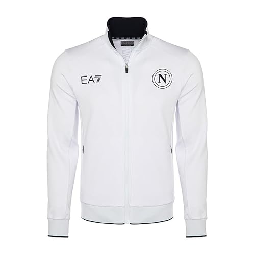 SSC NAPOLI Unisex Sweatshirt Trainings-Oberteil, Weiß, XXL von SSC NAPOLI