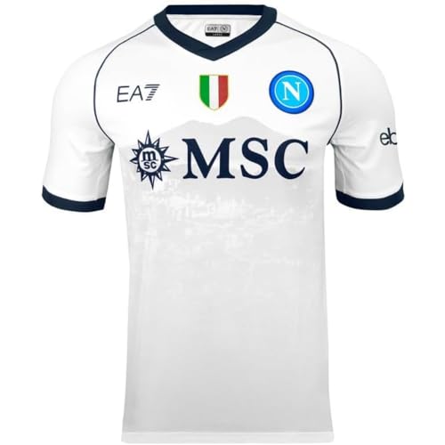 SSC Napoli Herren Auswärtstrikot T-Shirt, weiß, XL von SSC NAPOLI
