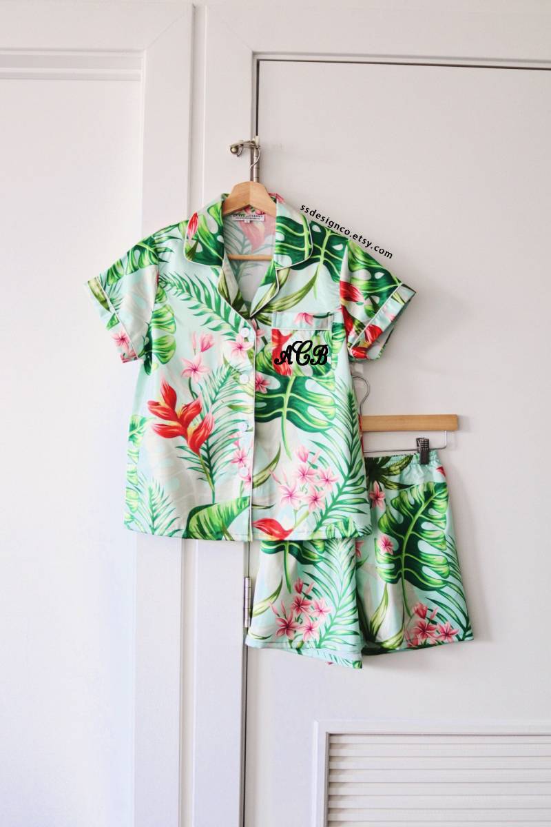 Palmenblatt Pyjama, Party, Brautjungfer Palmenblatt Pyjama, Party, Brautjungfer von SSDesignCo