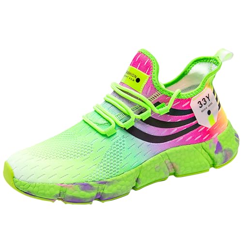 Laufschuhe Herren Damen Sportschuhe Atmungsaktiv Leichte Turnschuhe Straßenlaufschuhe Outdoor Schuhe Fashion Gym Fitness Sneaker G218P Colorful42 von SSERHEHK