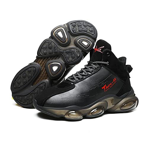 Turnschuhe Herren Leder Laufschuhe Tennisschuhe Atmungsaktiv Leichtewichts rutschfeste Sportschuhe Gym Fitness Outdoor Schuhe Fashion Straßenlaufschuhe Freizeit Jogging Sneaker A60 Black 44 von SSERHEHK