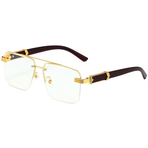 SSFVTTL Beine Randlose Sonnenbrille Herren Damen Luxus Rahmenlos UV400 (TYJ38-3) von SSFVTTL