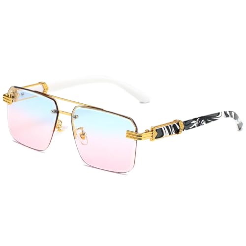 SSFVTTL Beine Randlose Sonnenbrille Herren Damen Luxus Rahmenlos UV400 (TYJ38-8) von SSFVTTL