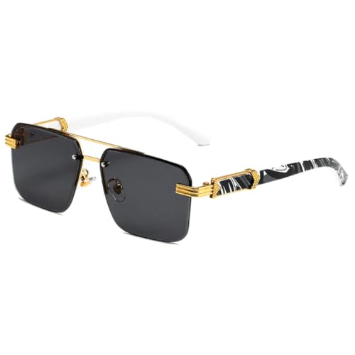 SSFVTTL Beine Randlose Sonnenbrille Herren Damen Luxus Rahmenlos UV400 (TYJ38-9) von SSFVTTL