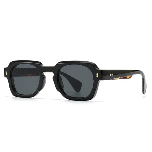 SSFVTTL Beliebte Mode Damen Sonnenbrille Vintage Punk Gradient Herren (Schwarz Leopard Grau) von SSFVTTL
