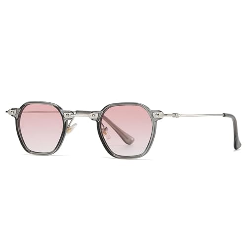 SSFVTTL Beliebte Mode Herren Punk Klare Verlaufsgläser Sonnenbrille UV400 Damen (Grau Rosa Verlauf) von SSFVTTL
