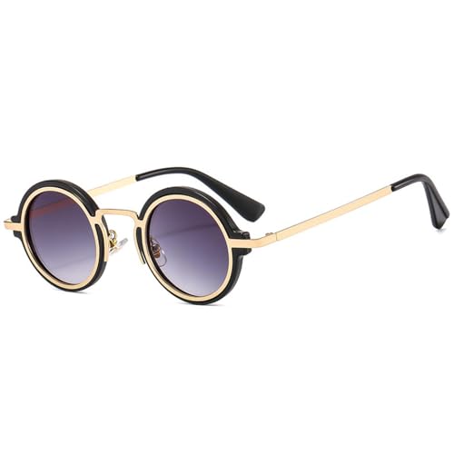 SSFVTTL Beliebte Mode Kleine Runde Sonnenbrille Frauen Retro Punk Gradienten Männer Uv400(1) von SSFVTTL