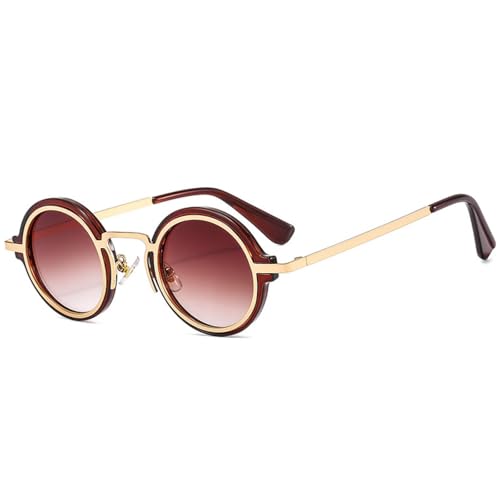 SSFVTTL Beliebte Mode Kleine Runde Sonnenbrille Frauen Retro Punk Gradienten Männer Uv400 (4) von SSFVTTL