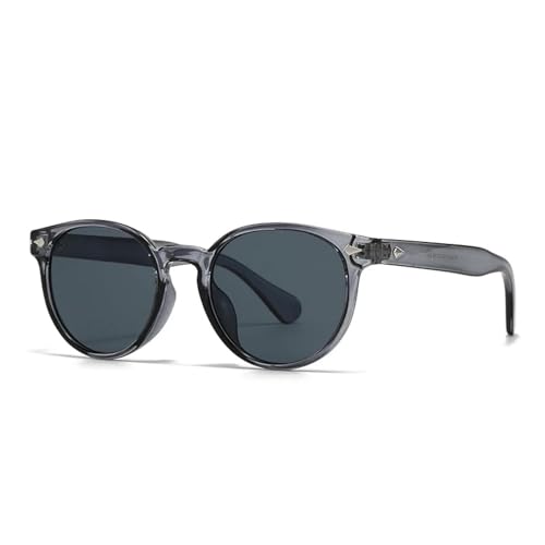 SSFVTTL Beliebte Mode Oval Damen Sonnenbrille Vintage Nieten Punk Herren UV400 (Grau) von SSFVTTL